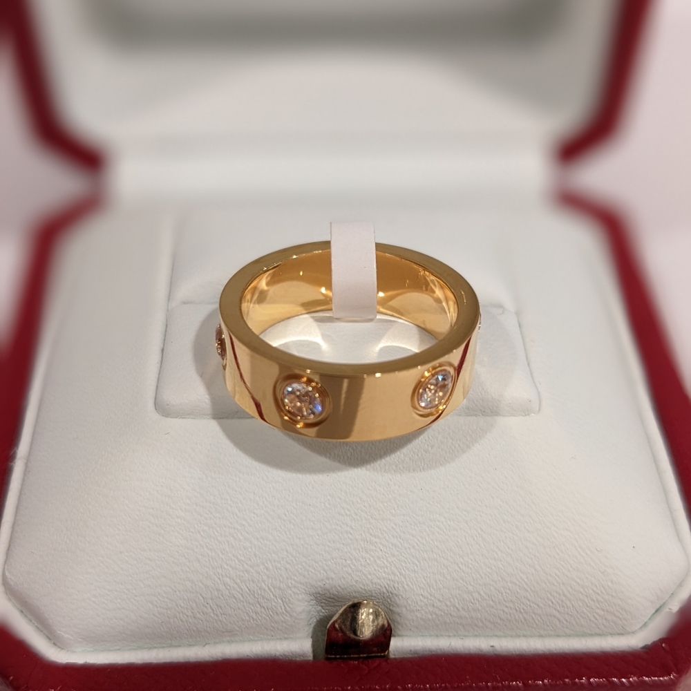 SOLD LOVE style Fashion Gold ring diamond 6